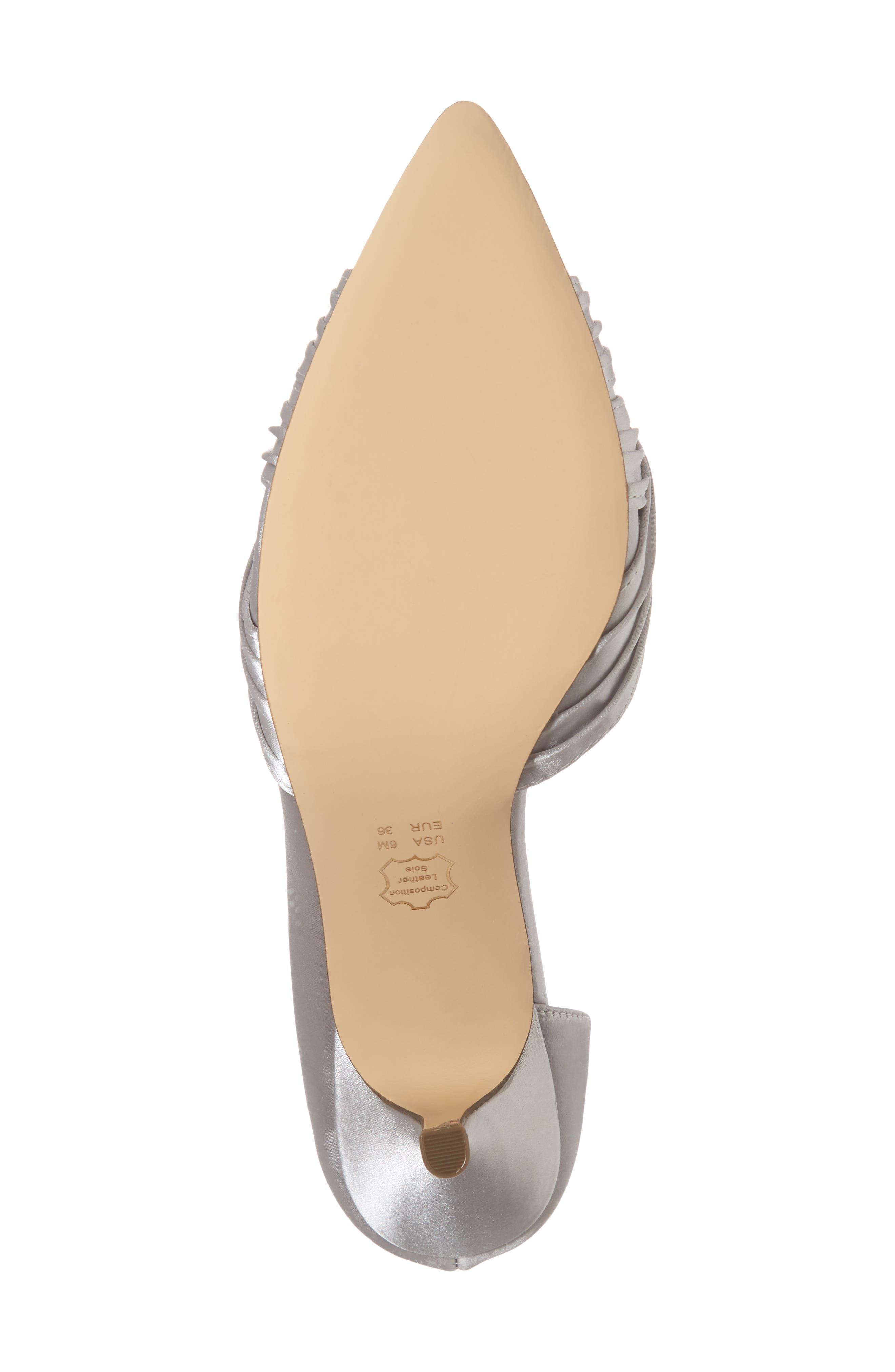 Blakely Half d'Orsay Pointy Toe Pump, Alternate, color, SILVER SATIN