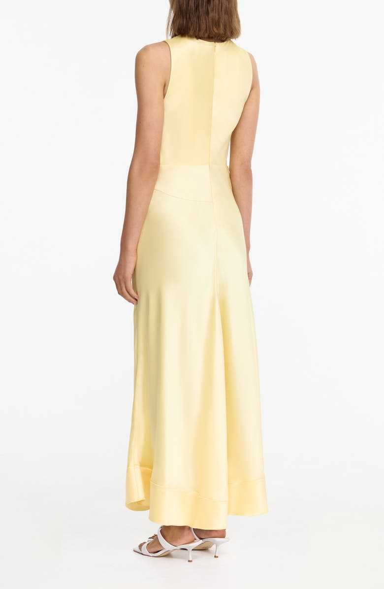 Acler Eastoncroft Satin Gown, Alternate, color, Lemon Sorbet