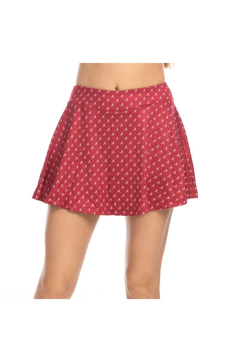ZOOZATZ Women's ZooZatz Crimson Alabama Crimson Tide Allover Print Flowy Skort, Main, color, Crimson