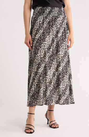 Renee C Smocked Waist Midi Skirt