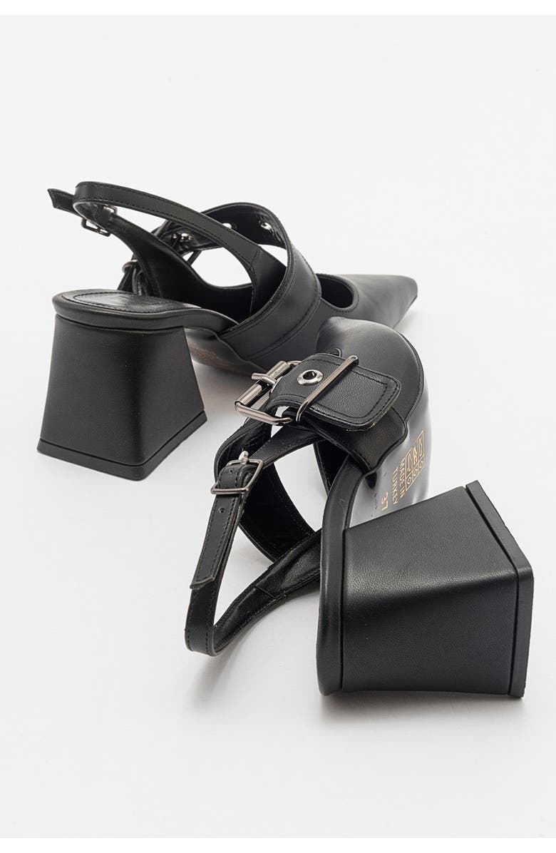 Prologue Shoes Nepido Pointed Toe Block Heel Pump, Alternate, color, Black