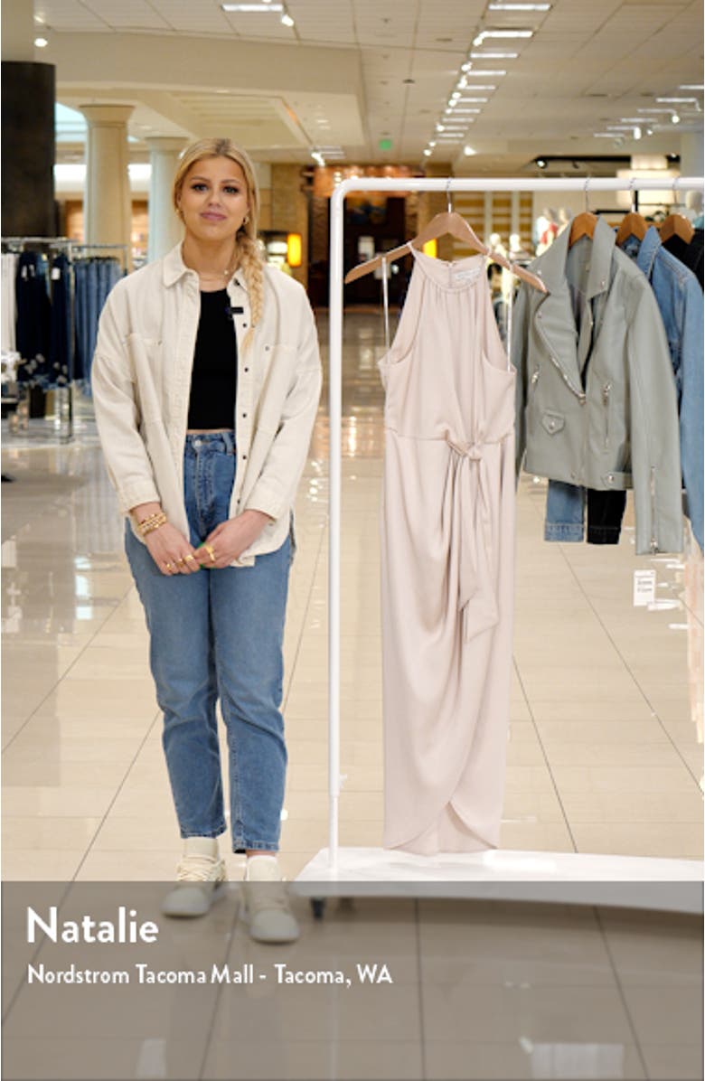 Tie Front Satin Midi Dress, sales video thumbnail