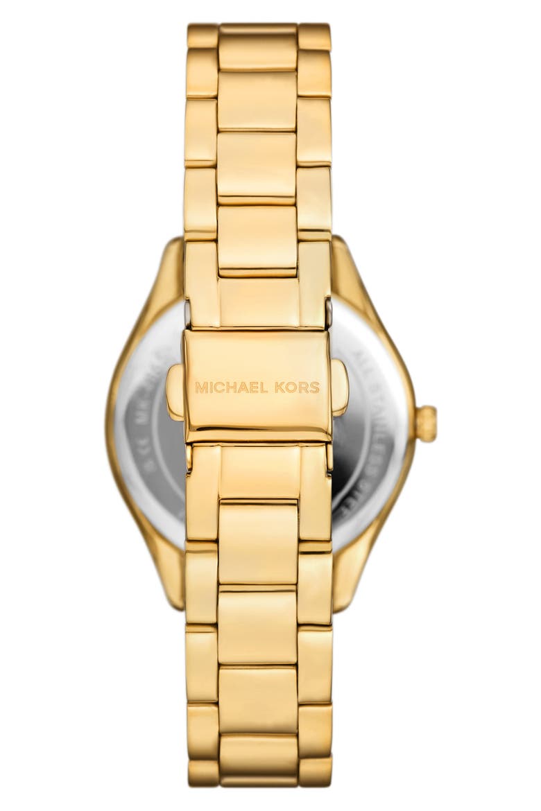 Lauryn Quartz Bracelet Watch, Stud Earrings & Necklace Set, 33mm, Alternate, color, GOLD