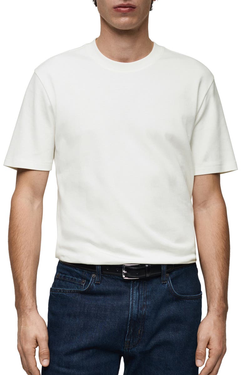 MANGO Regular Fit Cotton T-Shirt, Main, color, 