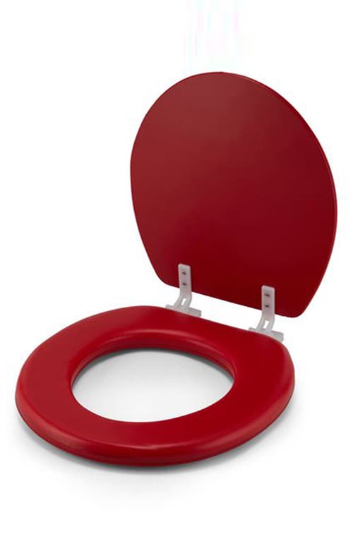 J&v Textiles J And V Textiles Embroidered Padded Soft Round Toilet Seat In Red