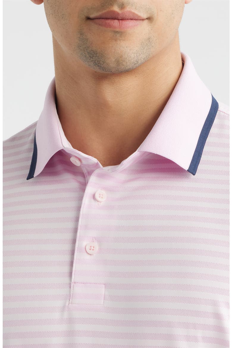 Stripe Mesh Golf Polo, Alternate, color, BLUSH