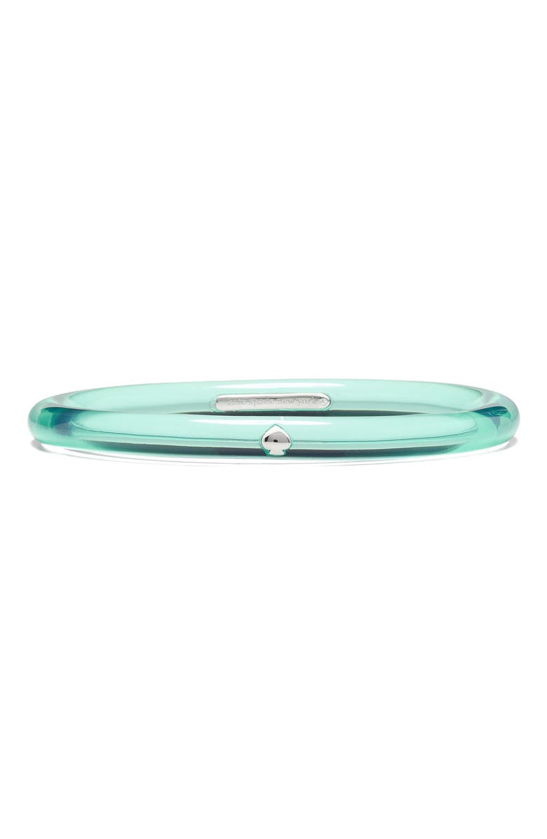Kate Spade New York glow up thin bangle bracelet, Main, color, Green/ Silver