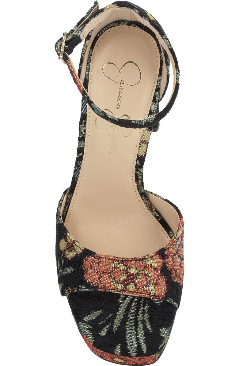 Jessica Simpson Telxia 2 Ankle Strap Platform Sandal, Alternate, color, Black Multi