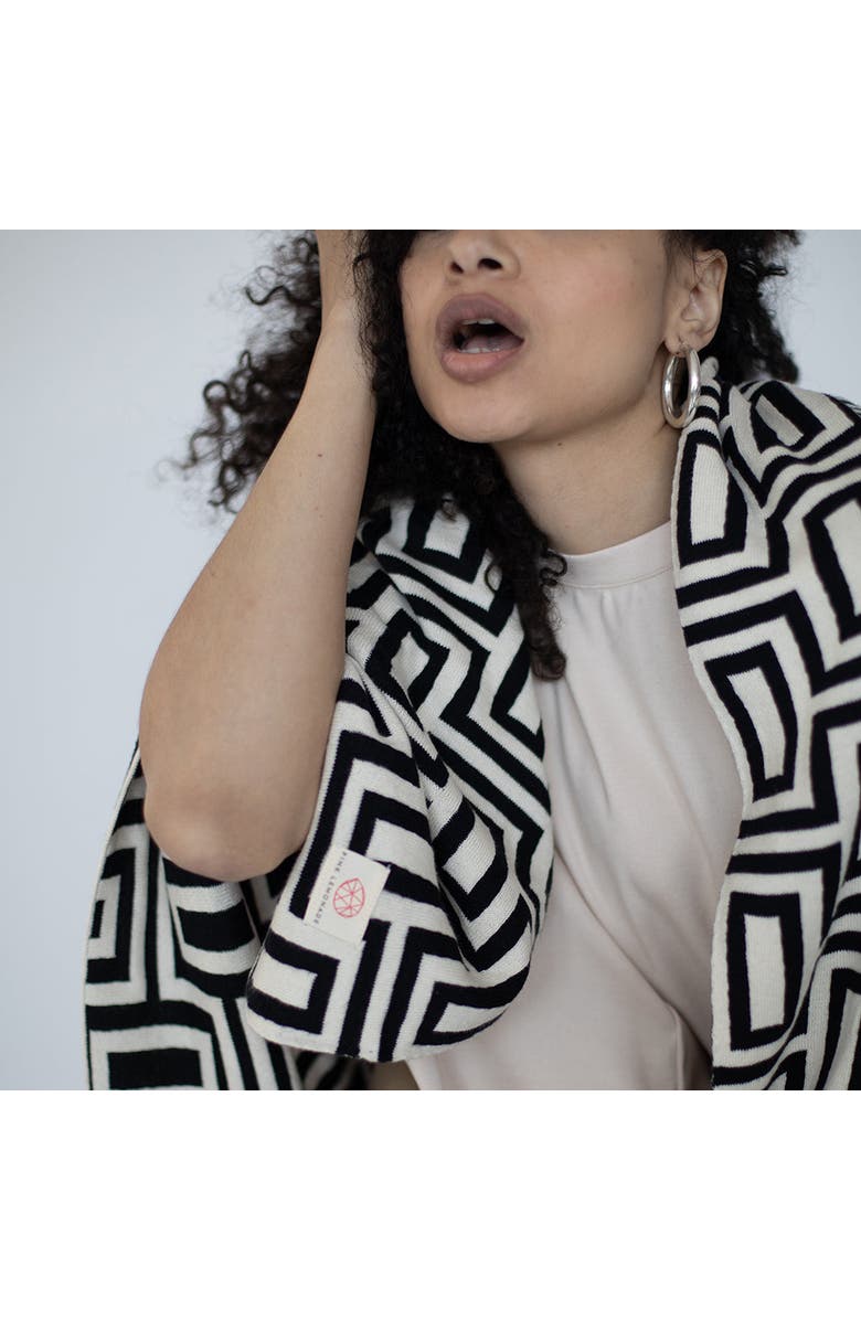 Pink Lemonade Galaxy Organic Cotton Throw Blanket, Alternate, color, Black