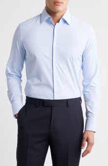BOSS Hank Kent Slim Fit Performance Stretch Dress Shirt