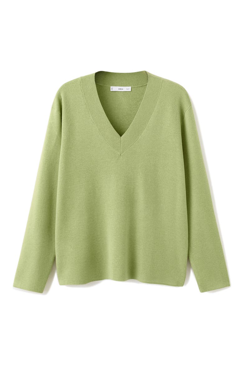 V-Neck Sweater, Alternate, color, GREEN