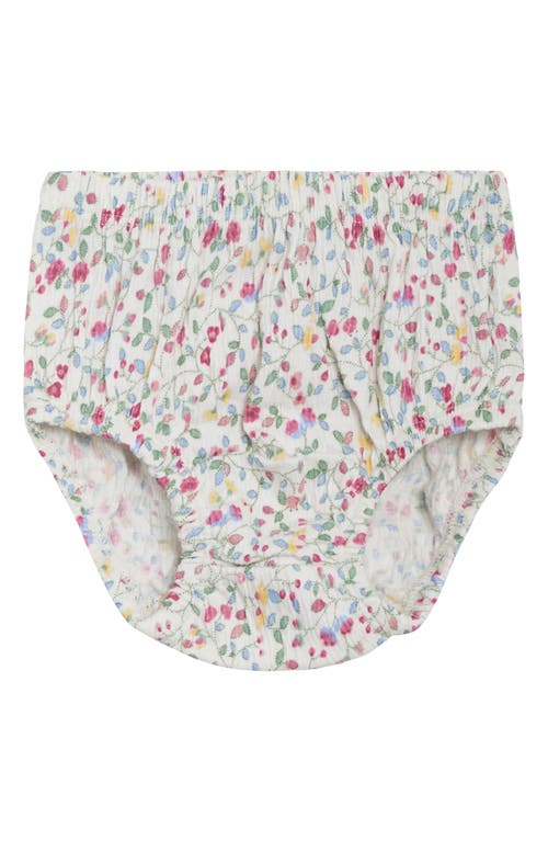 Jojo Maman Bébé Jojo Maman Bebe Floral Smocked Cotton Dress & Bloomers In Pink Multi
