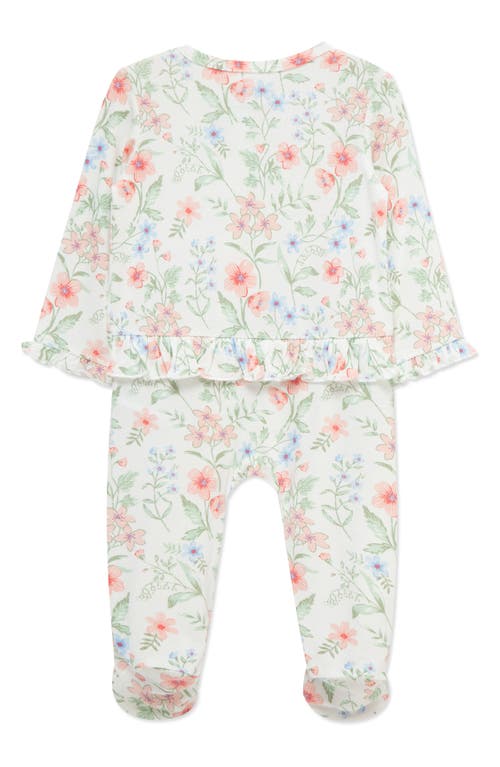 Shop Little Me Botanical Footie With Ruffles In Floral