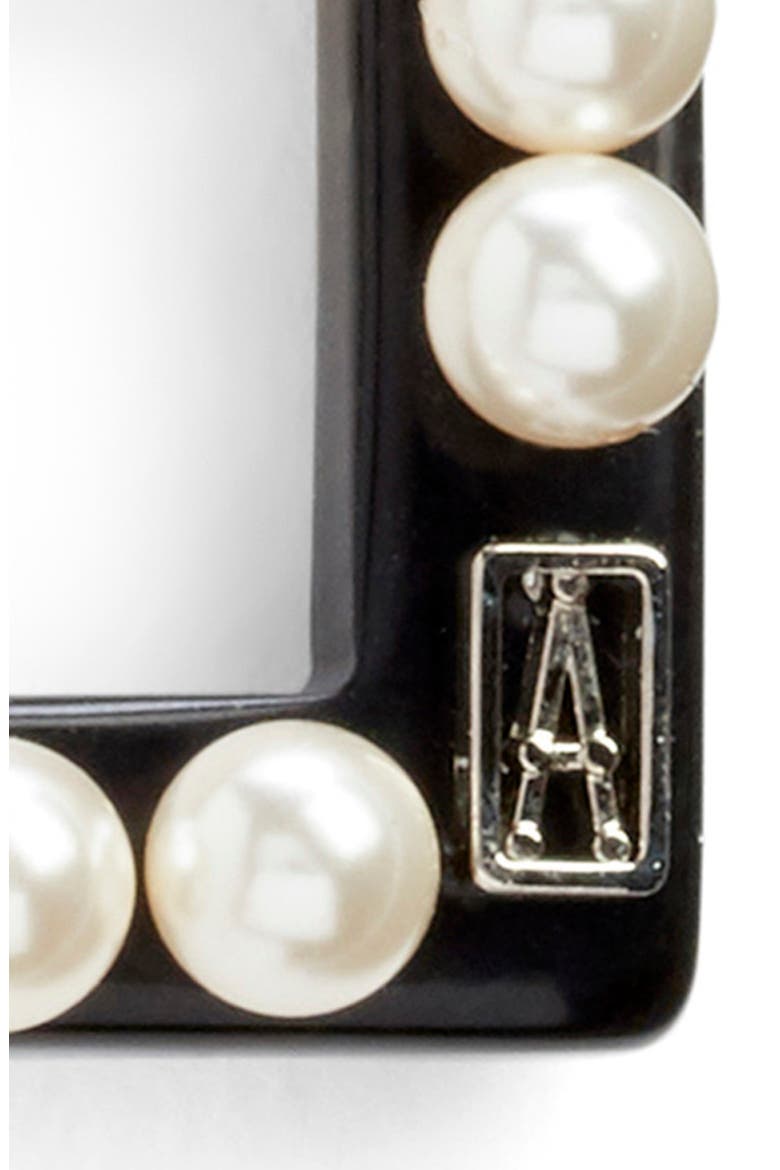 Imitation Pearl Embellished Barrette, Alternate, color, BLACK