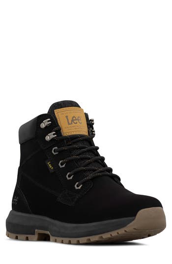 Lee Riker Lace-up Boot In Black