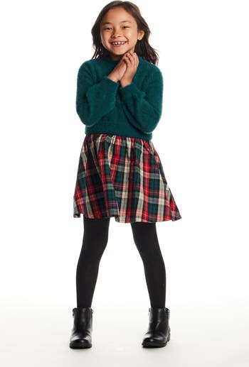 Kids' Bouclé Party Dress, Coat & Crossbody Bag Set