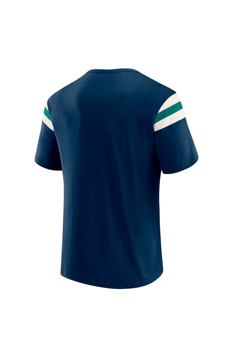 Darius Rucker Collection by Fanatics Men's Darius Rucker Collection by Fanatics Navy Seattle Mariners Distressed Sleeve Stripe T-Shirt, Alternate, color, Navy