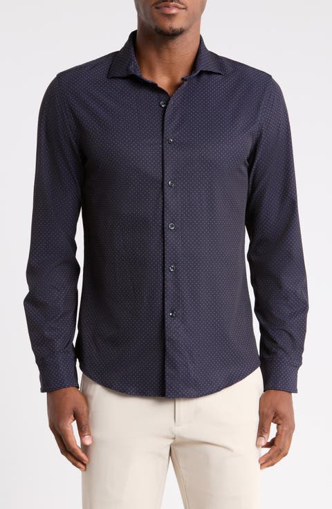 Floral Dressy Tech Button-Up Shirt
