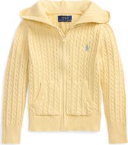 Polo Ralph Lauren Kids' Cotton Cable Zip-Up Sweater Hoodie
