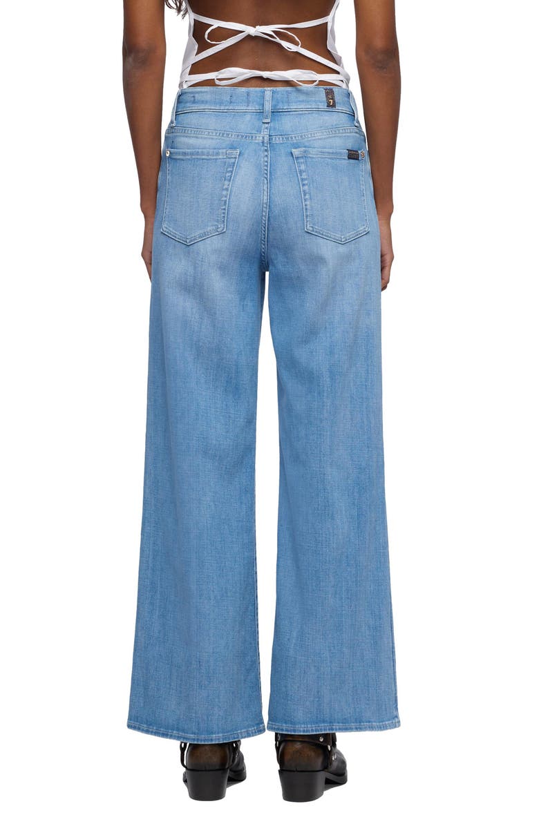 7 For All Mankind Lotta High Waist Ankle Wide Leg Jeans, Alternate, color, Glisten