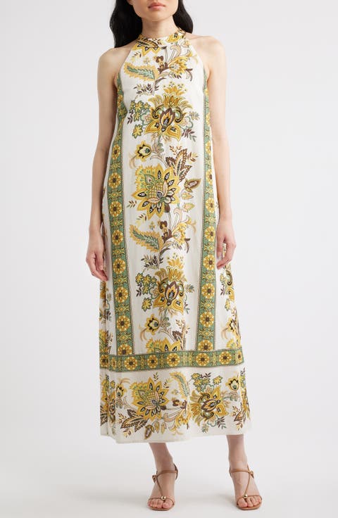 The Athena Print Sleeveless Maxi Dress