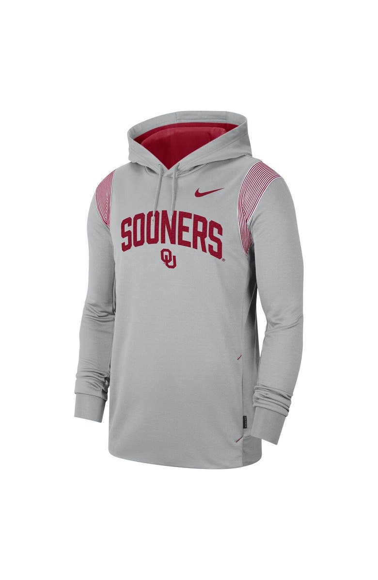 Nike Men's Nike Gray Oklahoma Sooners 2022 Game Day Sideline Performance Pullover Hoodie, Alternate, color, Gray