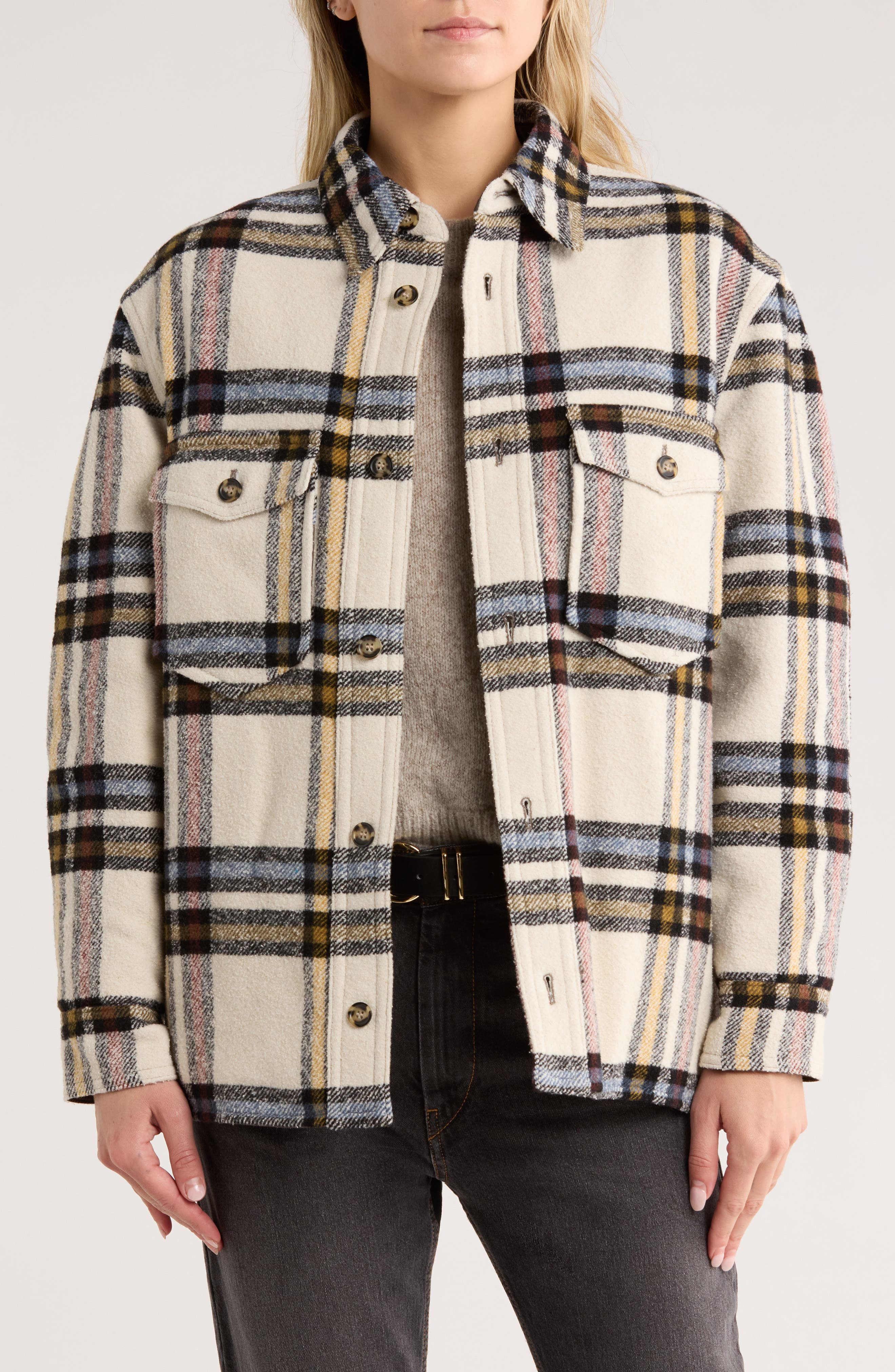 Isabel Marant Étoile Ervey Plaid Flannel Shirt Jacket