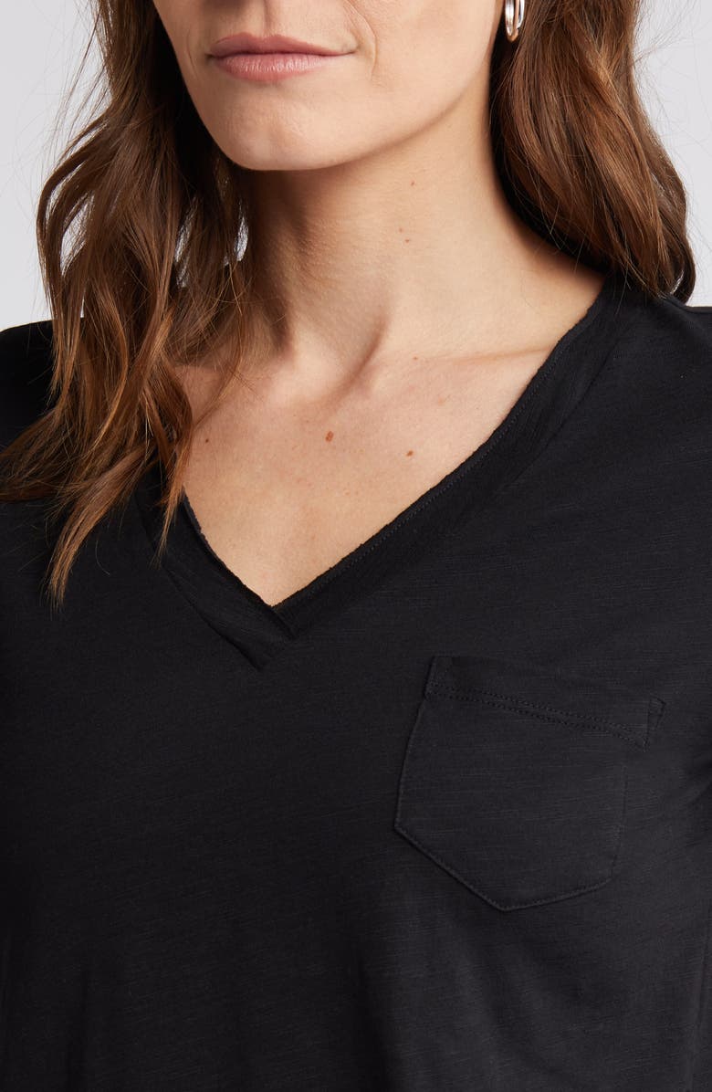Caslon<sup>®</sup> V-Neck Short Sleeve Pocket T-Shirt, Alternate, color, 