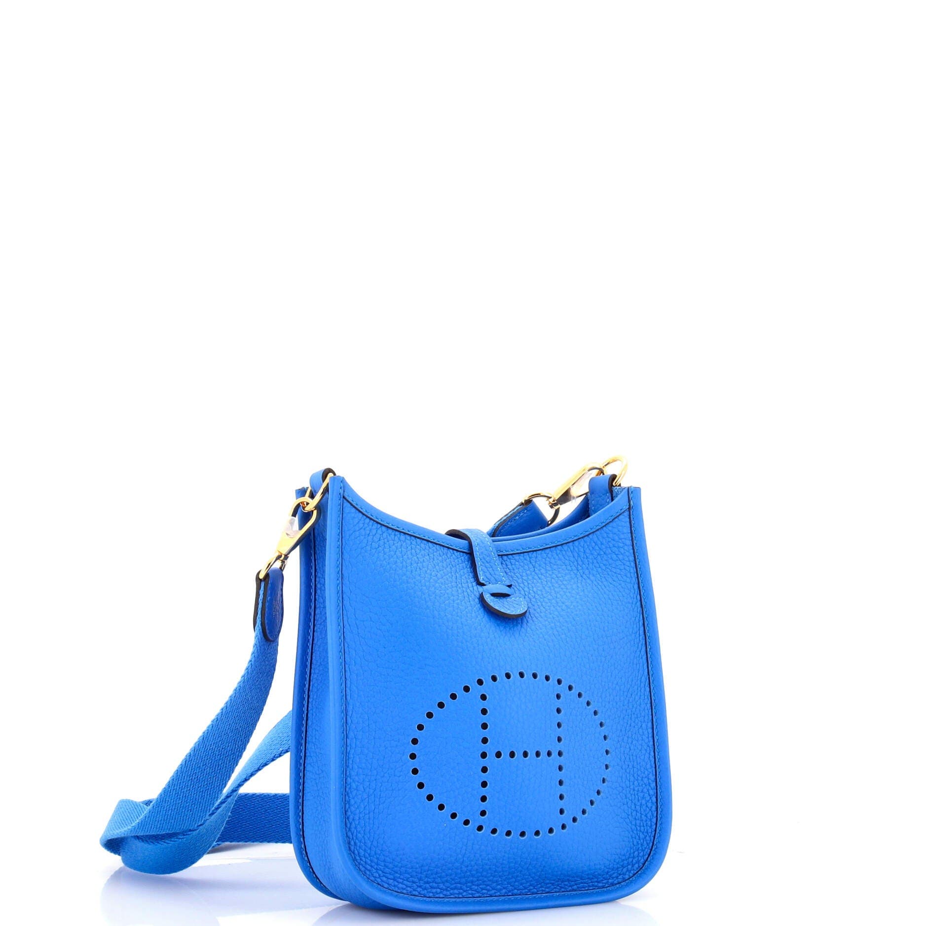 Pre-Owned Hermes Evelyne Bag Gen III Clemence TPM, Alternate, color, Bleu Hydra