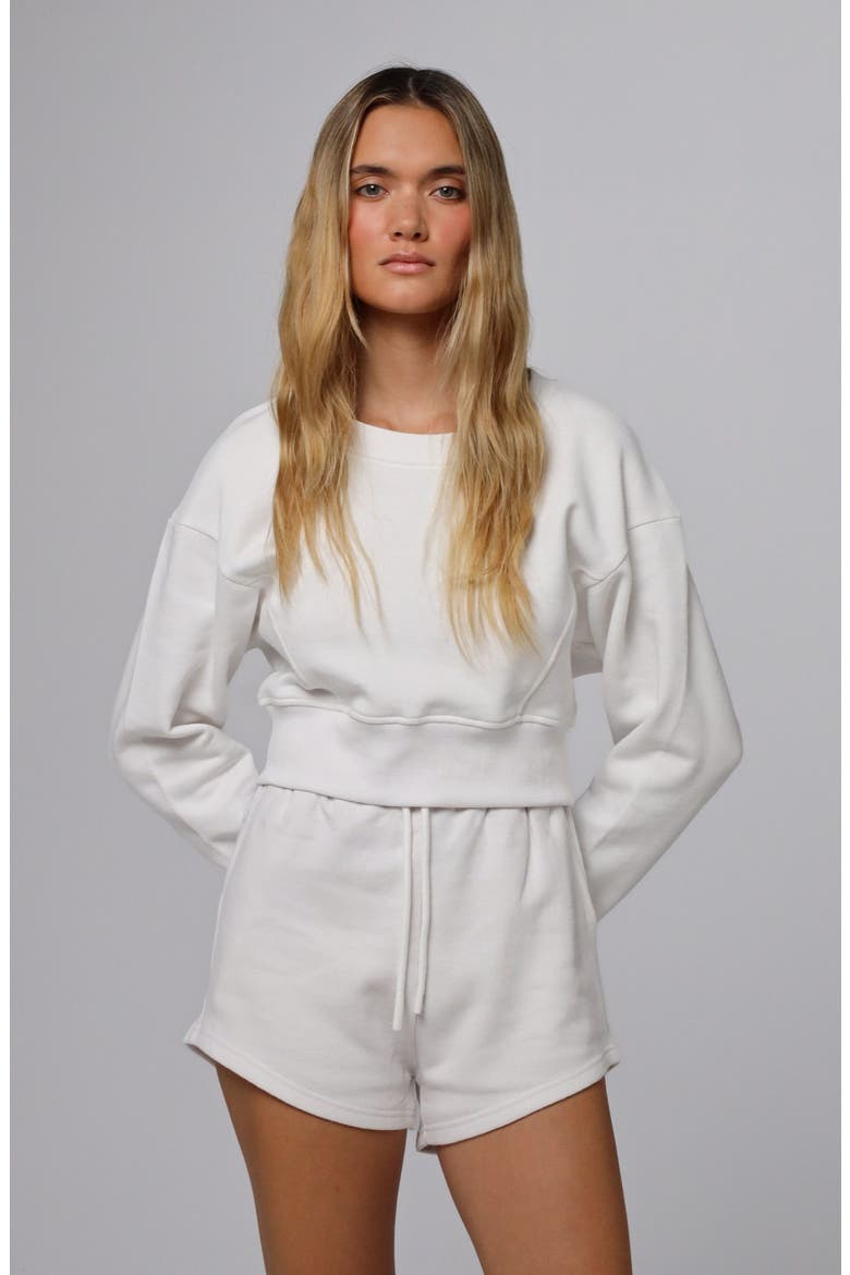 Hemp Essentials Fleece Shorts, Main, color, white