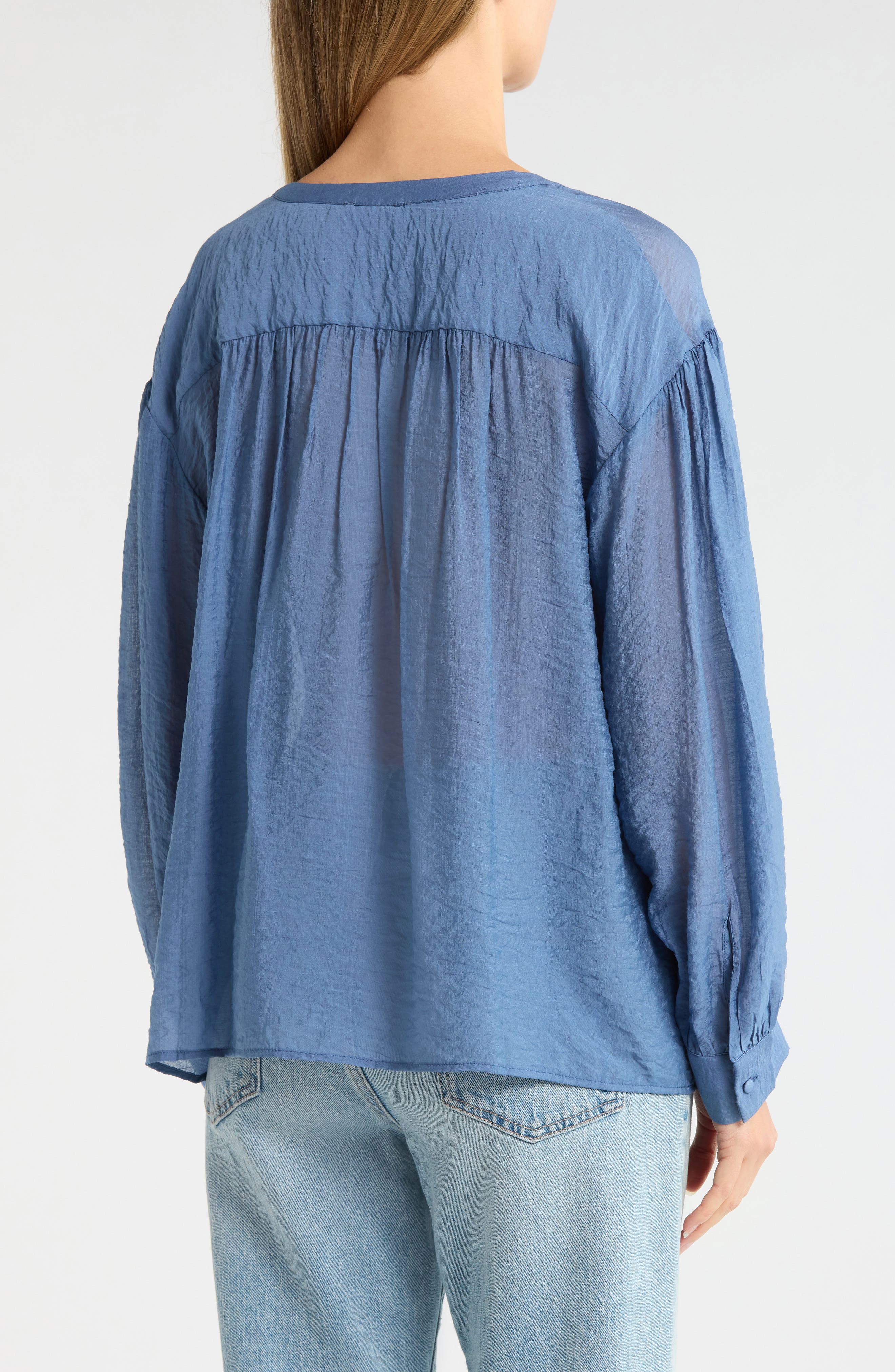 Long Sleeve Woven Top - image 4