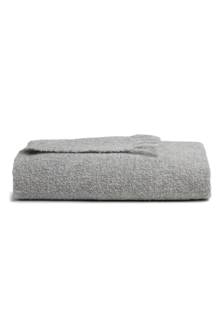 Alpaca Bouclé Throw Blanket, Main, color, MIST