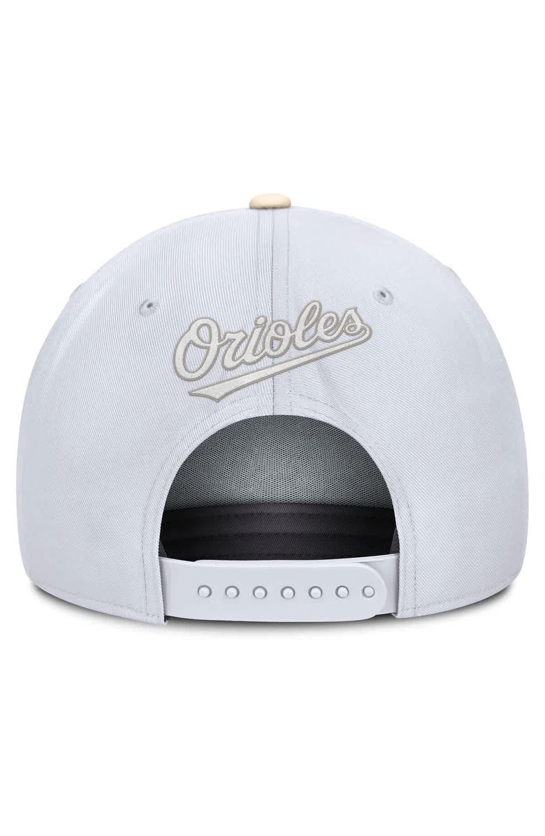Nike Men's Nike White/Cream Baltimore Orioles Pro Performance Snapback Hat, Alternate, color, White