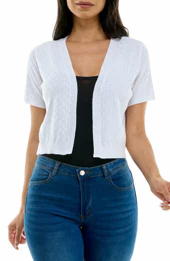 Nina Leonard Box Knit Bolero