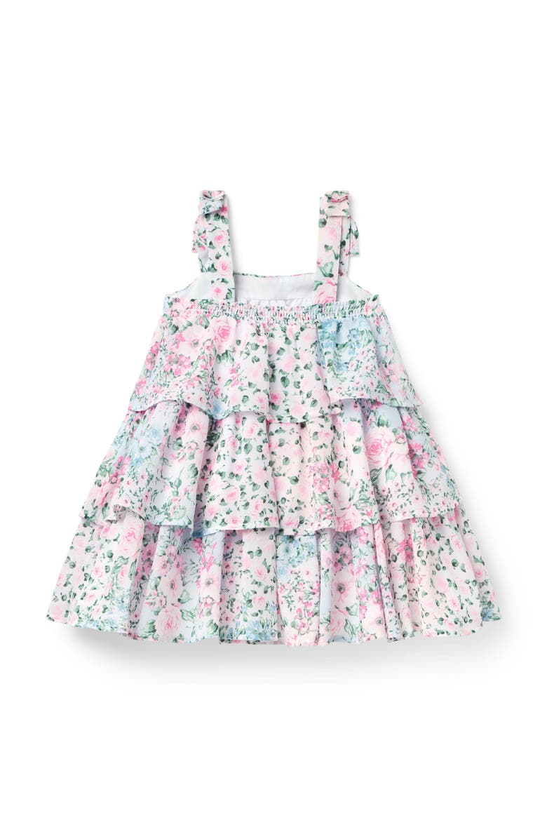 Janie and Jack The Floral Frills Dress, Alternate, color, Pink