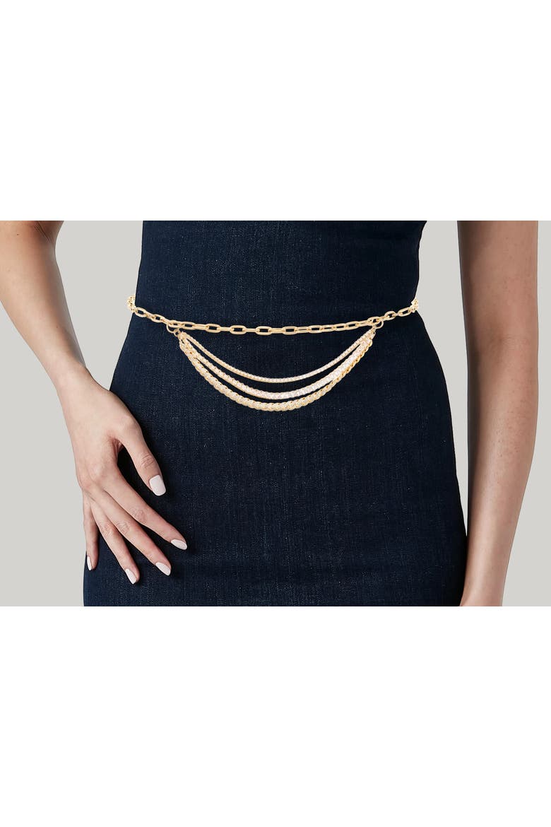 Triple Chain Belt, Main, color, Champagne Rhine