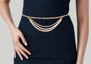 JUDITH LEIBER COUTURE Triple Chain Belt