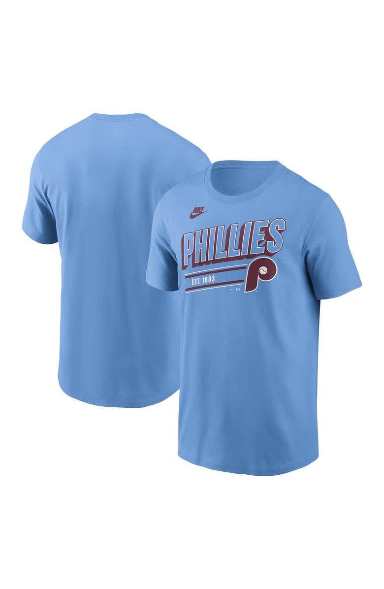 Nike Men's Nike Light Blue Philadelphia Phillies Cooperstown Collection Retro T-Shirt, Main, color, Light Blue