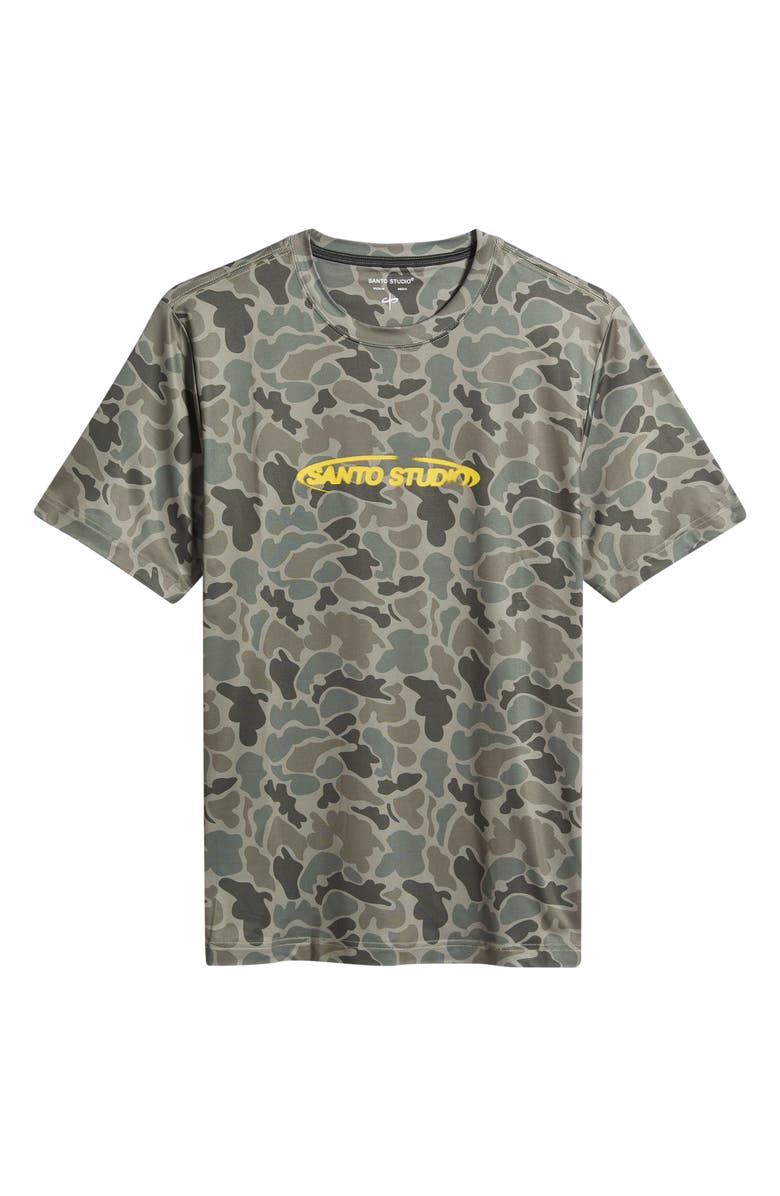 SANTO STUDIO Racer Tech Camo T-Shirt, Alternate, color, Army