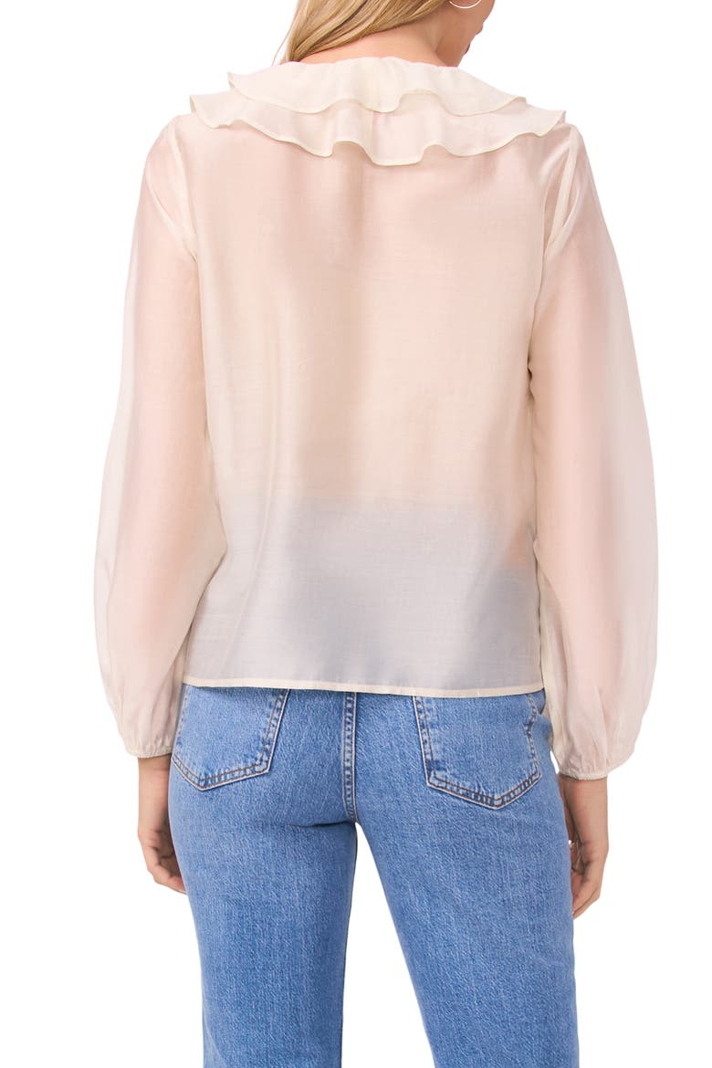 Ruffle Front Top, Alternate, color, LILY IVORY