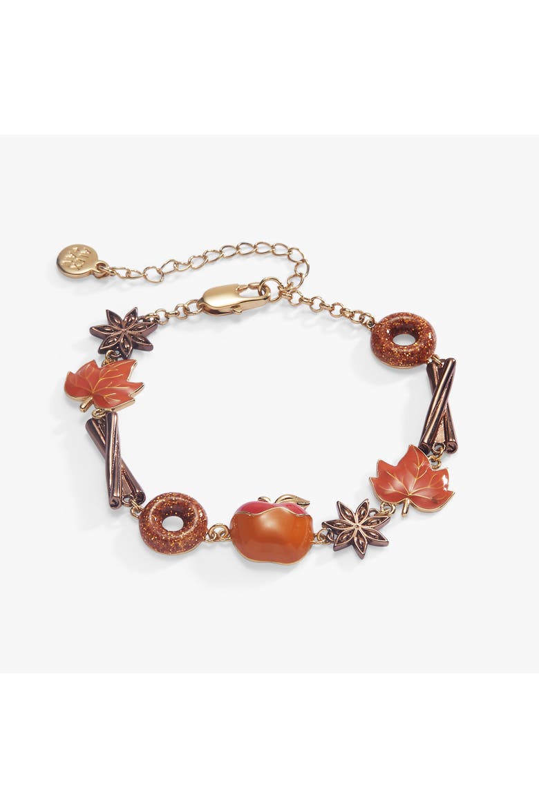 Apple Cider & Spices In-Line Bracelet, Main, color, Gold