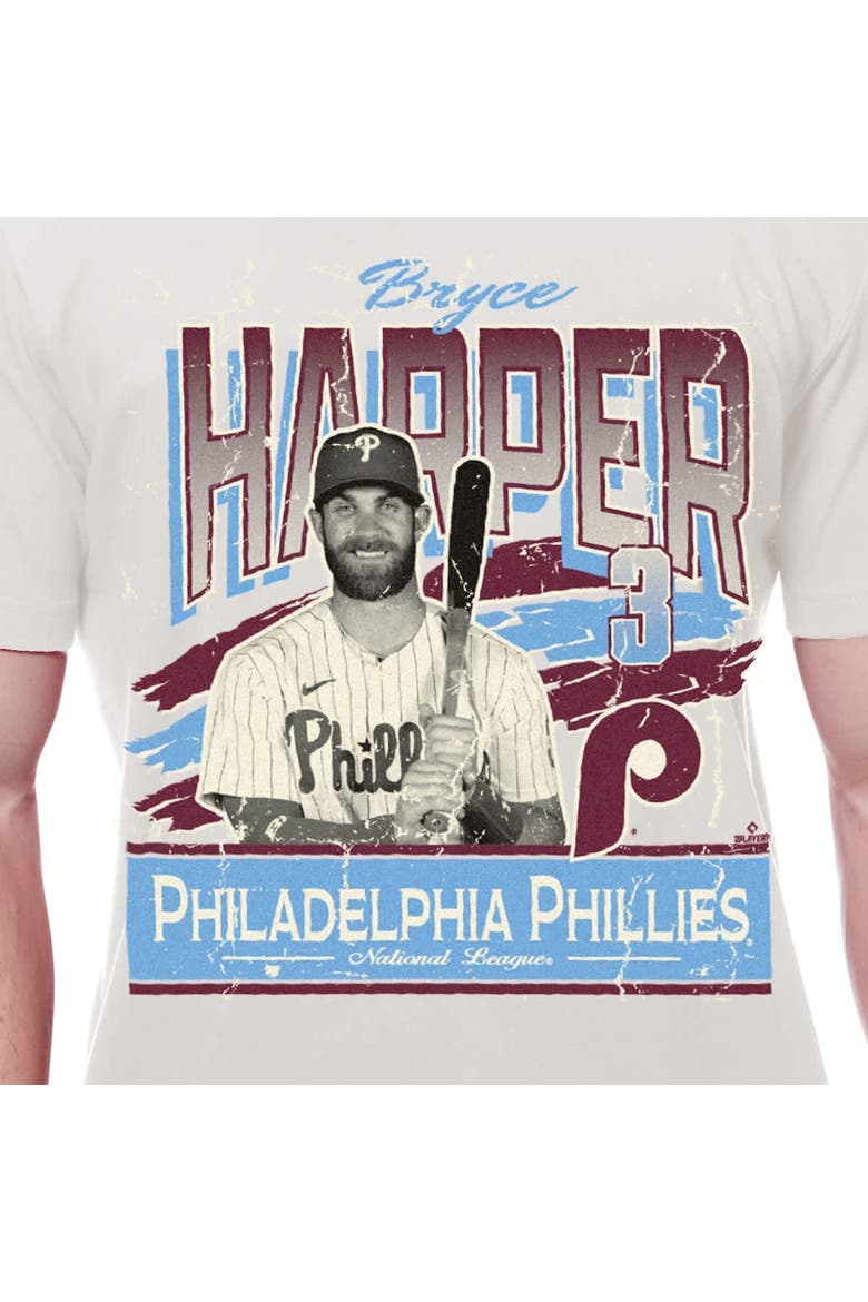 Men's New Era Bryce Harper Cream Philadelphia Phillies Batter Up T-Shirt, Alternate, color, Cream