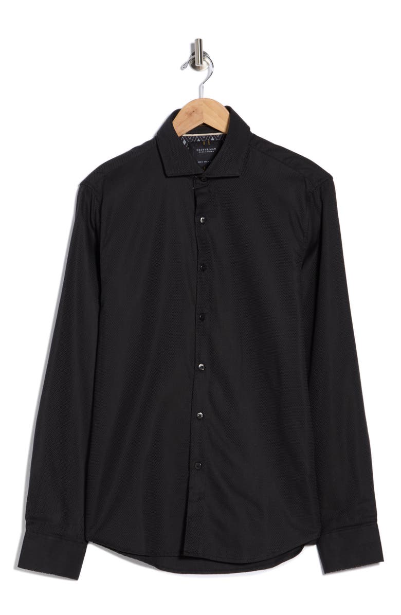 DENIM AND FLOWER Dobby Dress Shirt, Main, color, 