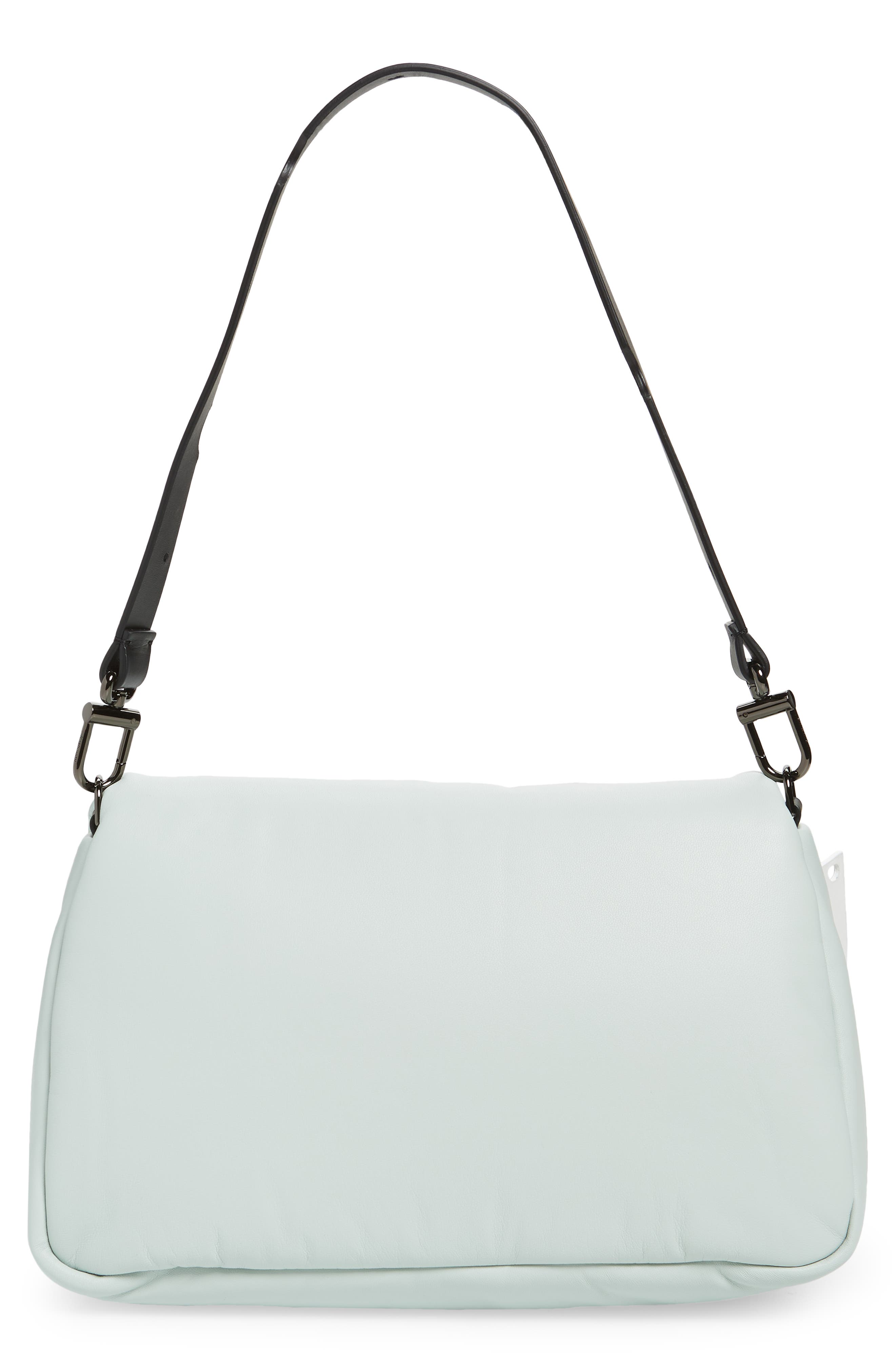Off-White Nailed Slouchy 30 Leather Clutch, Alternate, color, 