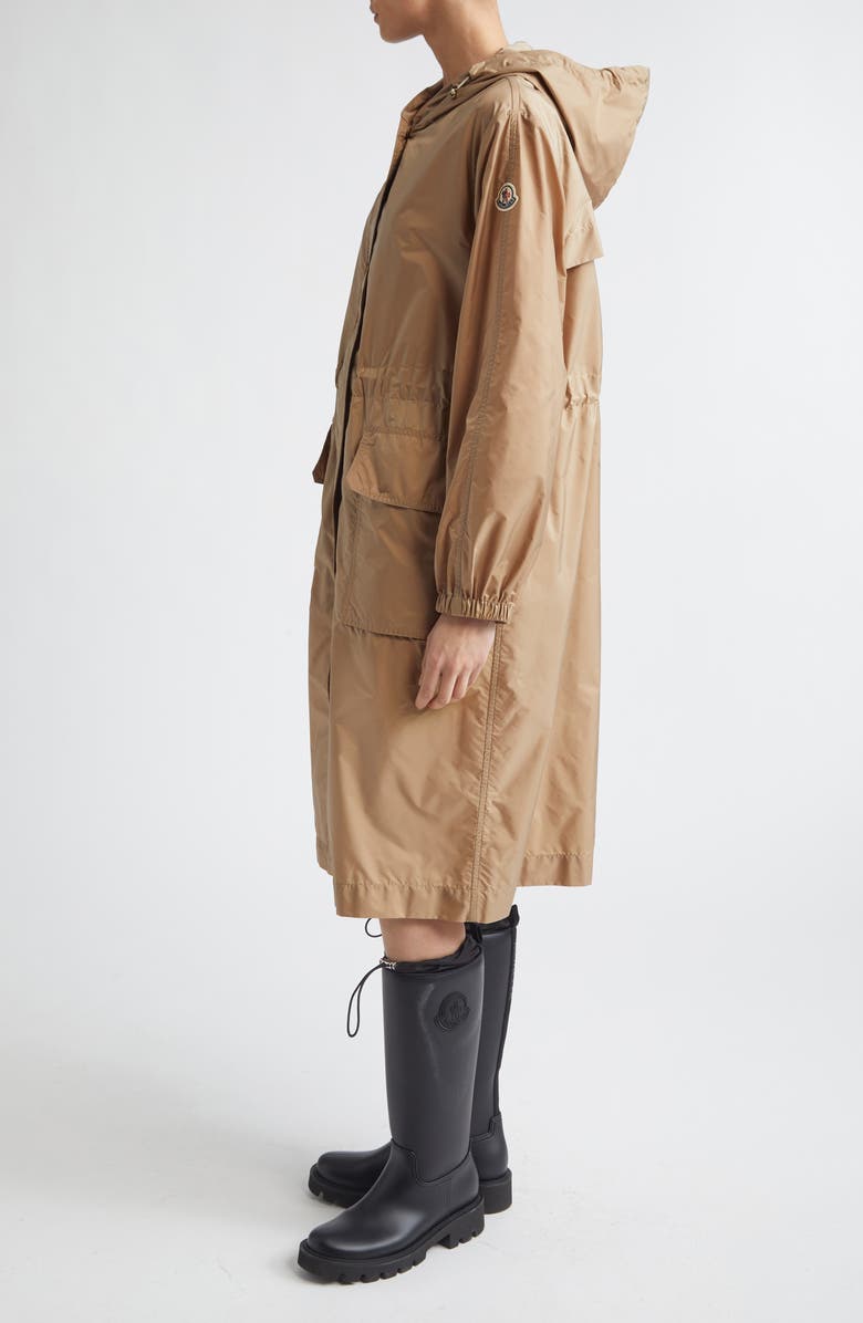 Moncler Hiengos Long Parka, Alternate, color, Travertine