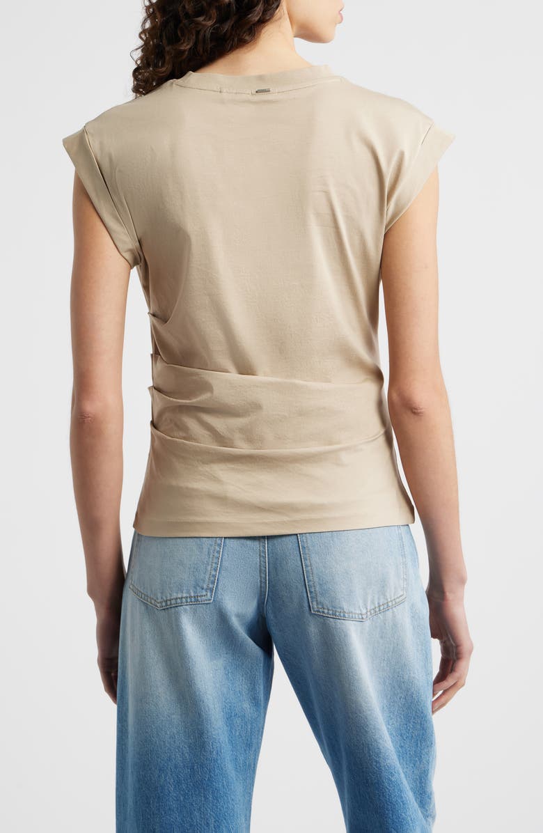 BOSS Epka Strong Shoulder Jersey Top, Alternate, color, Pumice