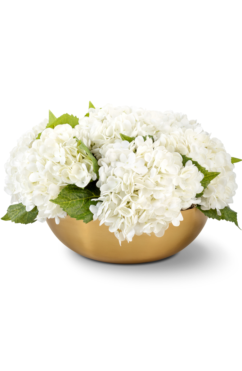 CocoBella Ian RealTouch Hydrangea Arrangement, Main, color, Snow