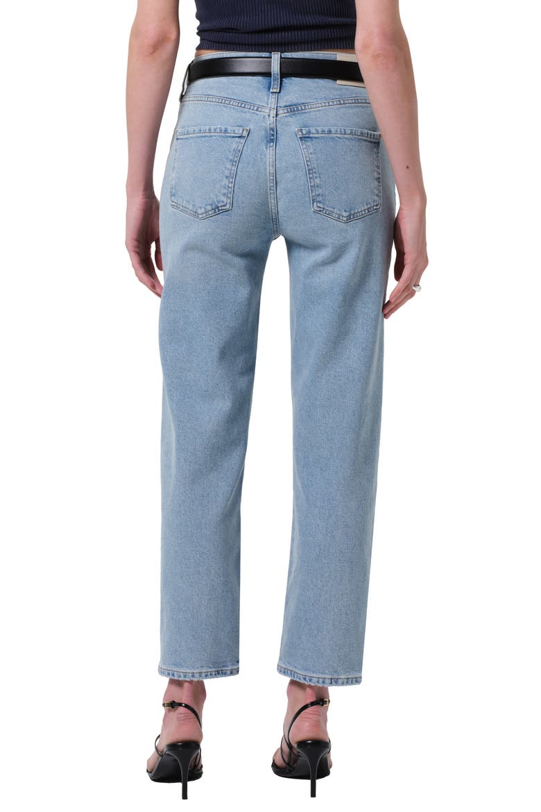 Delfina High Waist Straight Leg Jeans, Alternate, color, SALOON