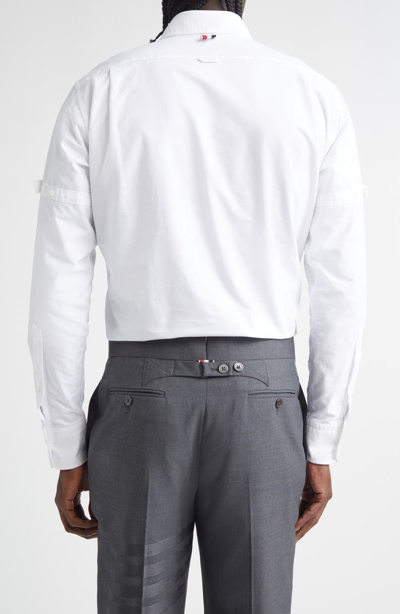 Thom Browne Cotton Oxford Armband Button-Down Shirt, Alternate, color, White