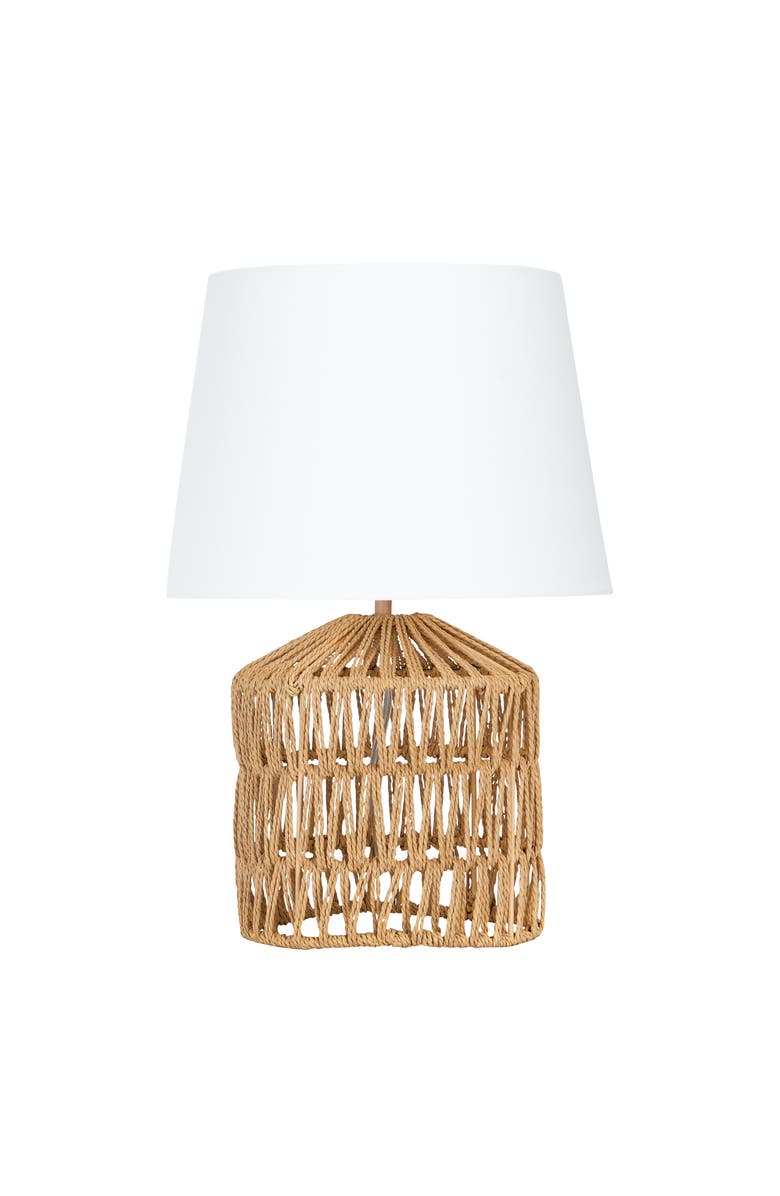 Storied Home Woven Rope Table Lamp with Empire Shade, Natural, Main, color, Brown
